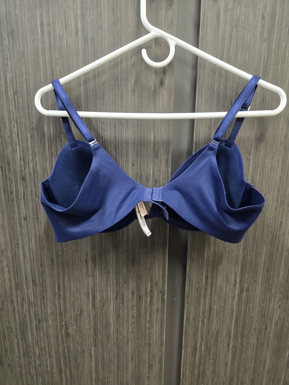 Victoria's Secret Body by Victoria Lined Demi Double Bra 38C Navy Blue Underwire - Picture 2 of 3